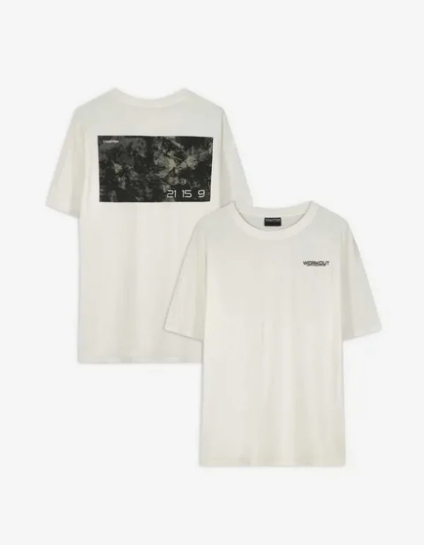 T-Shirt - Rückenprint - weiß