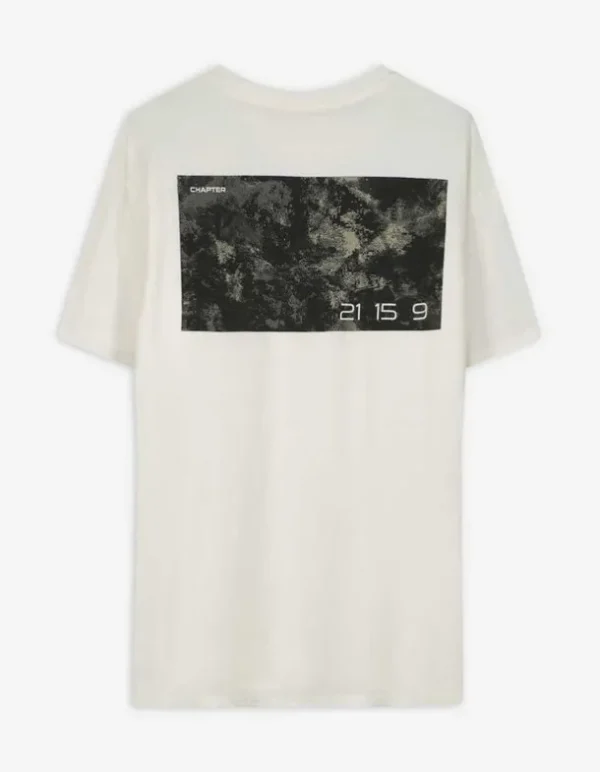 T-Shirt - Rückenprint - weiß
