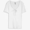 T-Shirt - Schlüsselloch-Ausschnitt