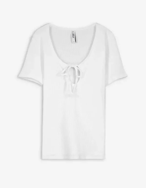 T-Shirt - Schlüsselloch-Ausschnitt
