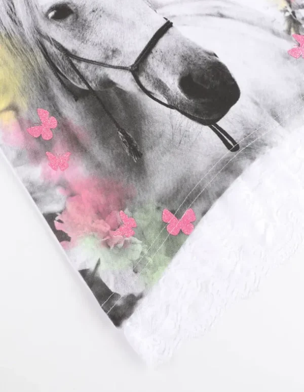 T-Shirt - Spitzenbesatz