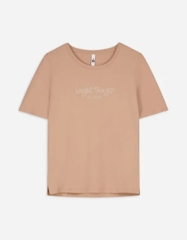 T-Shirt - Stickereien - beige