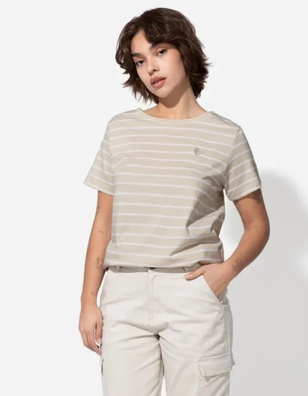 T-Shirt - Stickereien - beige