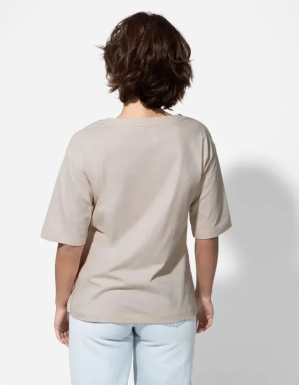 T-Shirt - Stickereien - beige