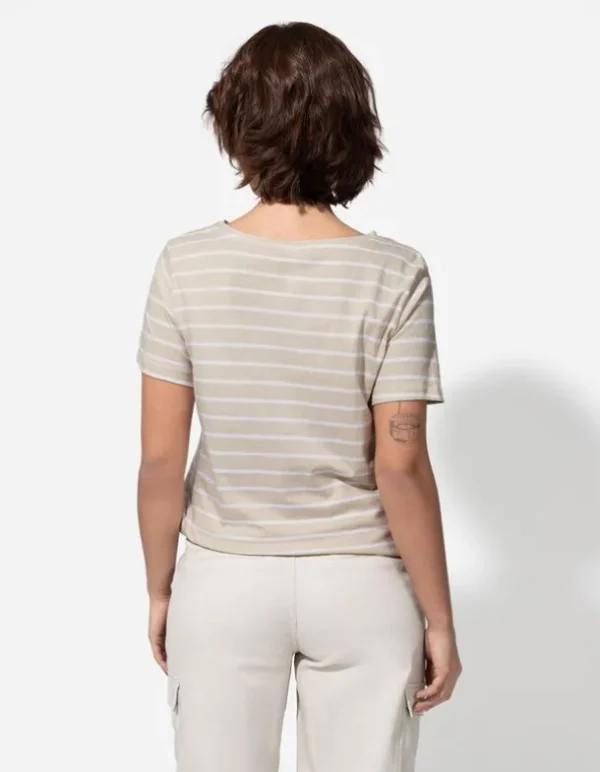 T-Shirt - Stickereien - beige
