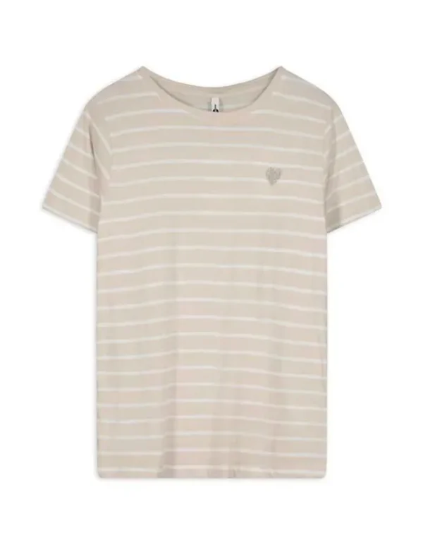 T-Shirt - Stickereien - beige