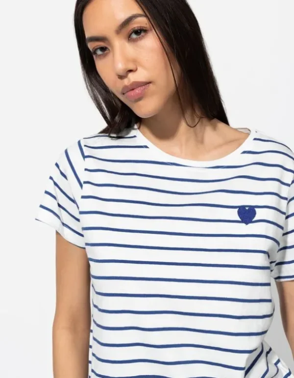 T-Shirt - Stickereien - blau