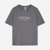 T-Shirt - Stickereien - dunkelgrau