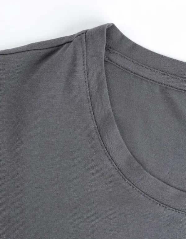 T-Shirt - Stickereien - dunkelgrau