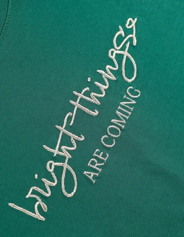 T-Shirt - Stickereien - dunkelgrün