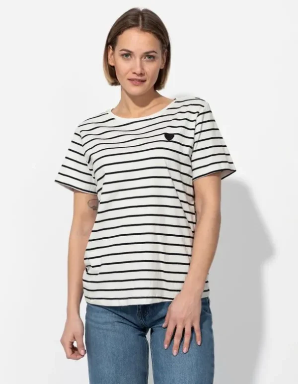 T-Shirt - Stickereien - schwarz