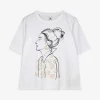 T-Shirt - Stickereien - weiß