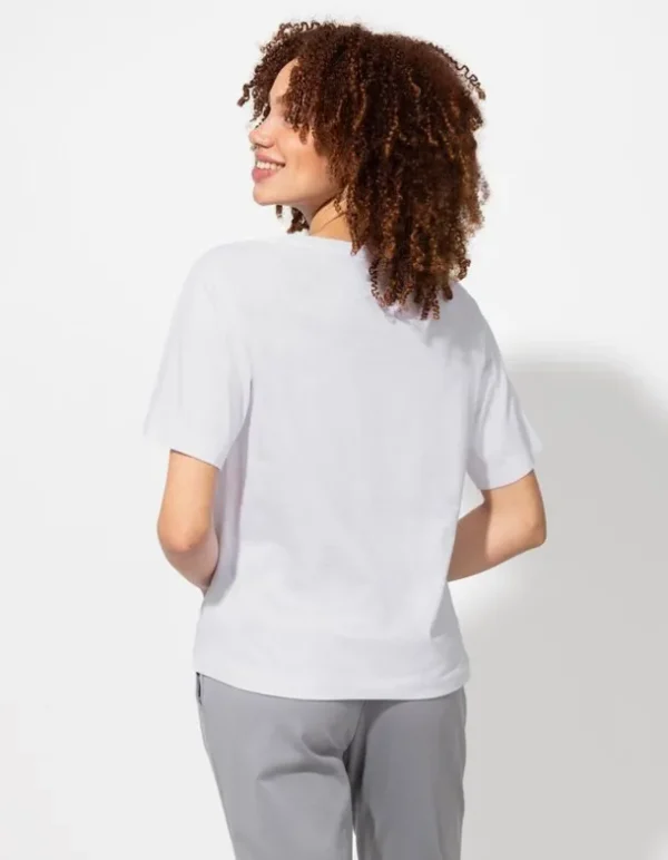 T-Shirt - Stickereien - weiß