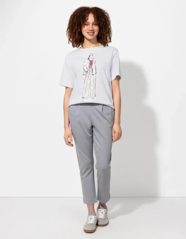 T-Shirt - Stickereien - weiß
