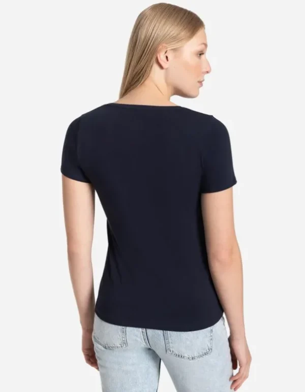 T-Shirt - Stretchanteil - dunkelblau