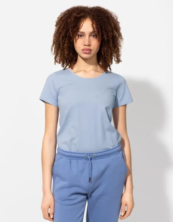 T-Shirt - Stretchanteil - hellblau