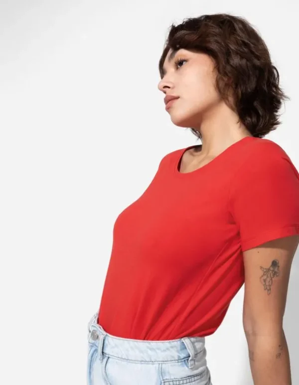 T-Shirt - Stretchanteil - rot