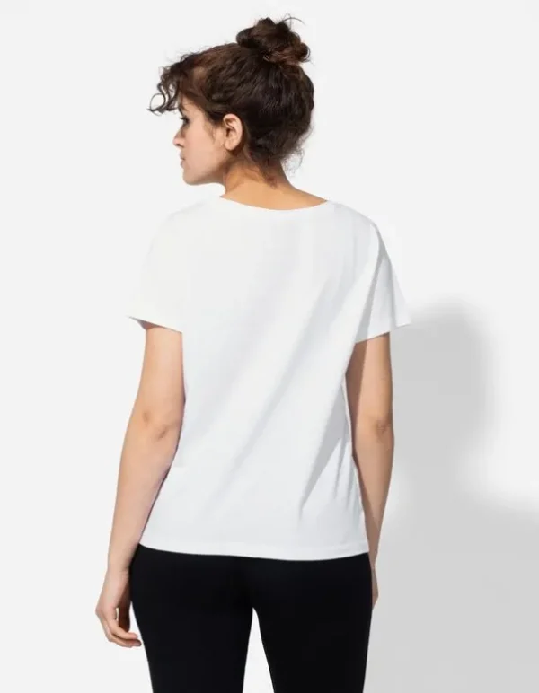 T-Shirt - Zierperlen - weiß