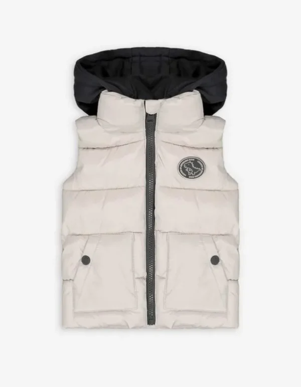 Weste - Kapuze - beige