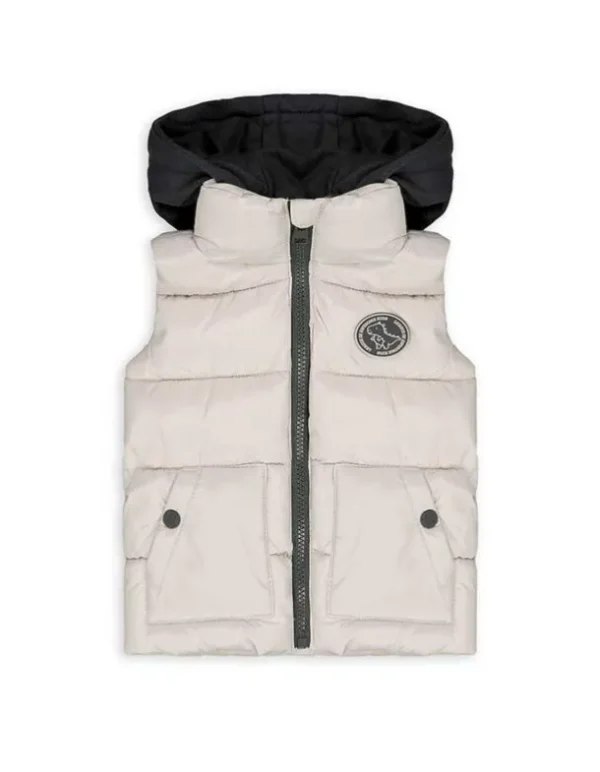 Weste - Kapuze - beige
